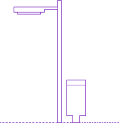 Cities Street Lights Line Art Svg Vector, Free Vectors File